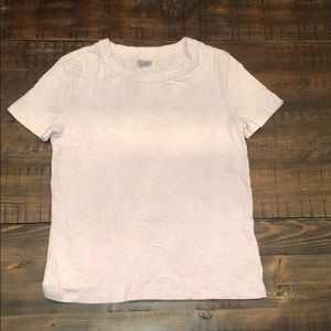 Light Purple Ribbed Baby Tee